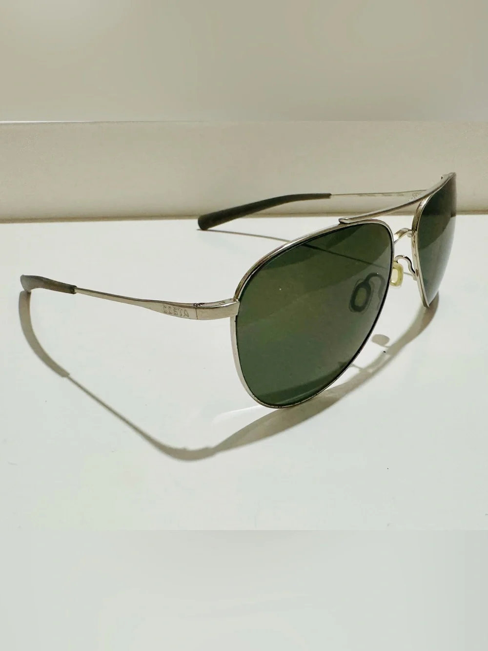 Brand New Costa Unisex Aviator Cook Polarized Sunglass Paladium/Grey Glass 580G